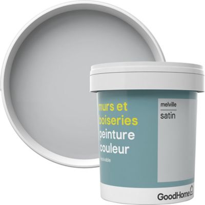 Peinture murs et boiseries GoodHome gris Melville satin 0,75L