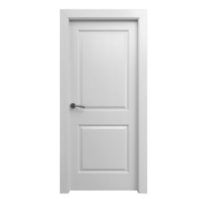Porte coulissante prépeinte blanc 2 panneaux H.204 x l.83 cm