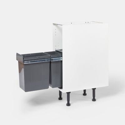 Poubelle de tri coulissante GoodHome Vigote 30 cm, 2 bacs - Goodhome