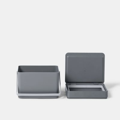 Bac à composte avec poignée 7L Kora GoodHome H. 20 cm gris anthracite