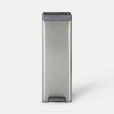 Poubelle de cuisine à pédale 30 L Kora GoodHome H. 70,5 cm inox - Goodhome
