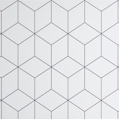 Crédence de cuisine réversible GoodHome décor géométrique blanc l. 180 cm x H. 60 cm x Ep. 3 mm - Goodhome