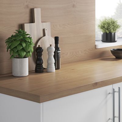 Crédence de cuisine aspect chêne GoodHome Kala l. 300 cm x H. 60 cm x Ep. 8 mm - Goodhome