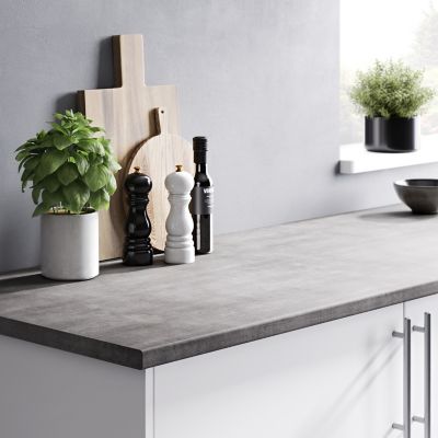 Plan de travail en stratifié aspect pierre claire L. 180 x P. 62 x ép. 2,8 cm