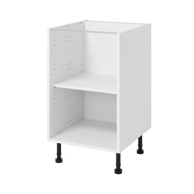 Caisson bas de cuisine Caraway GoodHome blanc H. 72 cm x L. 50 cm