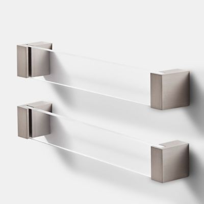 Poignée de meuble de cuisine GoodHome Mulco Transparent L. 20.7 cm, 2 pièces - Goodhome