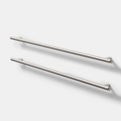 Poignée de meuble de cuisine GoodHome Annatto Argent L. 51 cm, 2 pièces