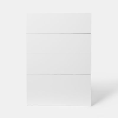 Façade de cuisine 3 tiroirs et 1 casserolier Stevia blanc brillant l. 50 cm x H. 72 cm GoodHome - Goodhome