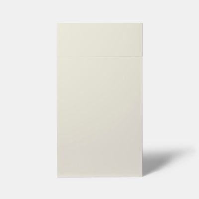 Façade de cuisine 1 porte et 1 tiroir Stevia crème brillant l. 40 cm x H. 72 cm GoodHome - Goodhome