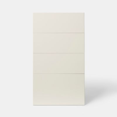 Façade de cuisine 3 tiroirs et 1 casserolier Stevia crème brillant l. 40 cm x H. 72 cm GoodHome - Goodhome