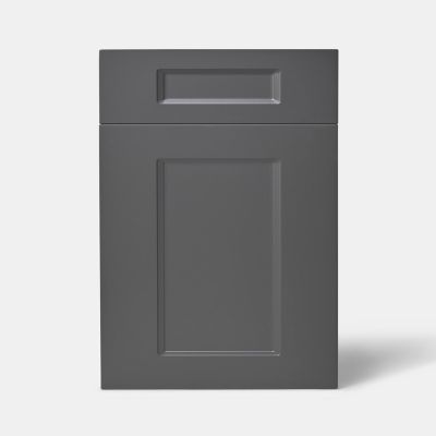 Façade de cuisine 1 porte et 1 tiroir Artemisia gris graphite mat l. 50 cm x H. 72 cm GoodHome - Goodhome