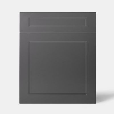 Façade de cuisine 1 porte et 1 tiroir Artemisia gris graphite mat l. 60 cm x H. 72 cm GoodHome - Goodhome
