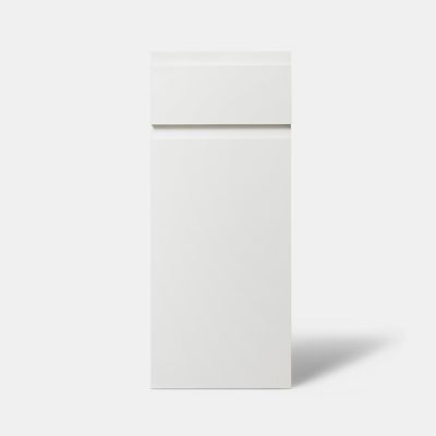 Façade de cuisine 1 porte et 1 tiroir Garcinia blanc brillant l. 30 cm x H. 72 cm GoodHome - Goodhome