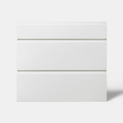 Façade de cuisine 1 tiroir et 2 casseroliers Garcinia blanc brillant l. 80 cm x H. 72 cm GoodHome - Goodhome