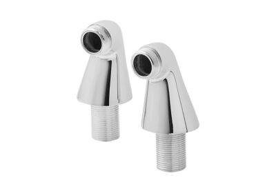 Lot 2 colonnettes rond GoodHome Mâle - Mâle G1 en laiton