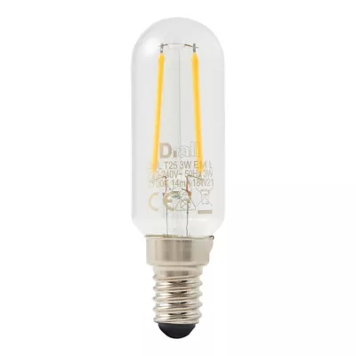 Ampoule LED à filament T25 E14 250lm 1.8W = 25W Ø2.5cm Diall blanc chaud
