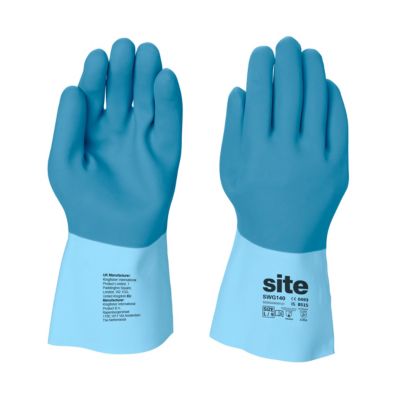 Gants de maçon en latex bleu Site Taille 8