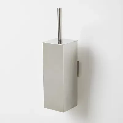 GoodHome - Brosse WC murale GoodHome Alessano argent chromé