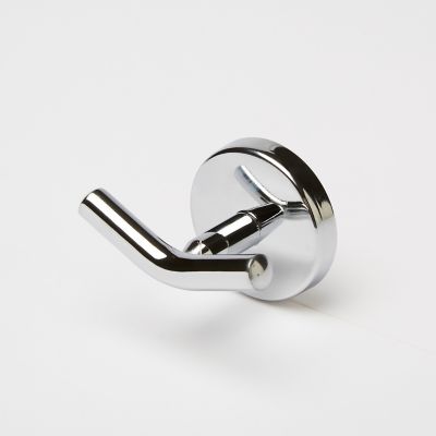 GoodHome - Patère Arvan zinc et acier chromé GoodHome