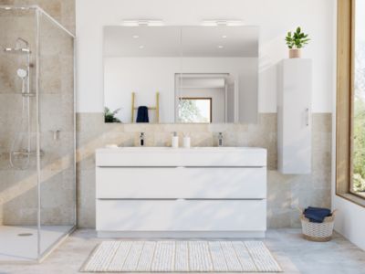 Carrelage sol et mur beige 20 x 20 cm Travertino pierre naturelle