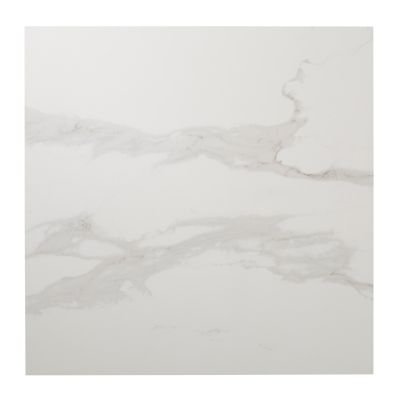 Carrelage intérieur sol et mural Ultimate marble effet marbre L.59.5 cm x l.59.5 cm x Ep.0.9 cm blan