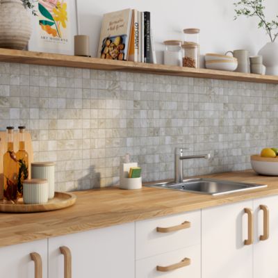 Mosaïque sol et mur beige 30 x 30 cm Shaded