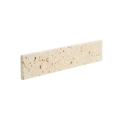 Plinthe beige 8 x 40 cm Travertino pierre naturelle