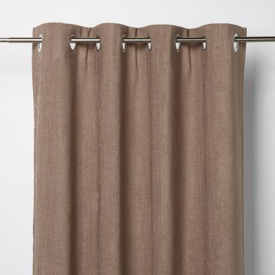 Rideau occultant GoodHome Pahea marron l.135 x H.260 cm