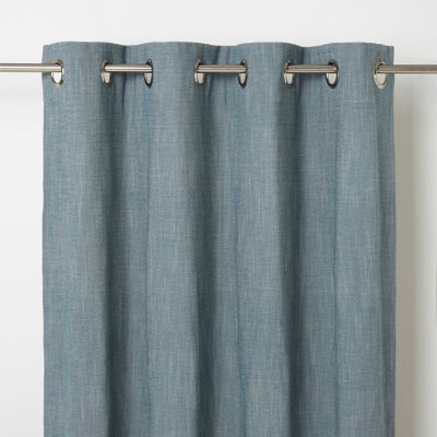 Rideau GoodHome Tiga vert bleu l.140 x H.260 cm