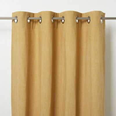 Rideau GoodHome Tiga jaune l.140 x H.260 cm
