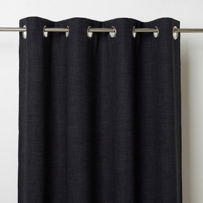Rideau GoodHome Novan noir l.140 x H.260 cm