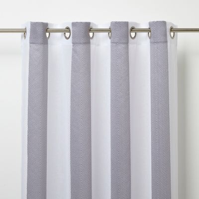 Voilage GoodHome Jima gris l.140 x H.260 cm