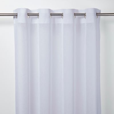 GoodHome - Voilage GoodHome Damak blanc l.140 x H.260 cm