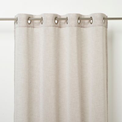 Voilage GoodHome Howley naturel l.140 x H.260 cm