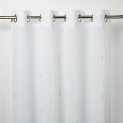 GoodHome - Voilage GoodHome Howlite gris clair l.140 x H.260 cm