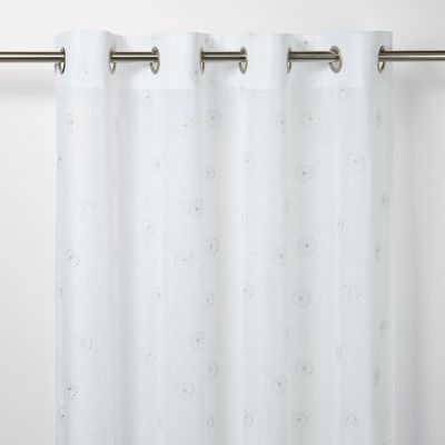GoodHome - Voilage GoodHome Jaspe gris l.140 x H.260 cm