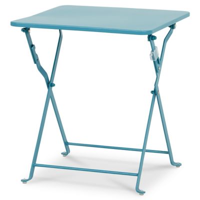 Table basse de jardin pliante métal carrée Blooma Saba Biscay Bay 40 x 40 cm