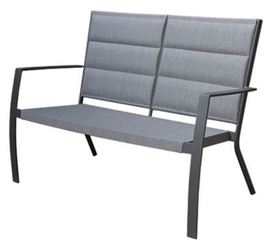 Banc de jardin métal Blooma Derry anthracite