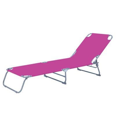 Bain De Soleil Metal Et Toile Curacao Rose Intense Castorama