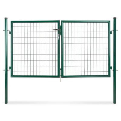 Portillon double pour clôture grillagée vert 200 x h.100 cm