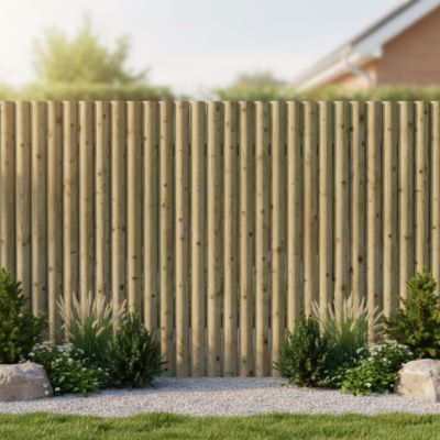 Demi rondin en bois Blooma en pin H.240 cm