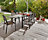 Table de jardin extensible Baru grise 200/300 x 100 cm