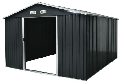 Abri De Jardin Metal Blooma Basic Gris 11 82 M Ep 0 3 Mm Castorama