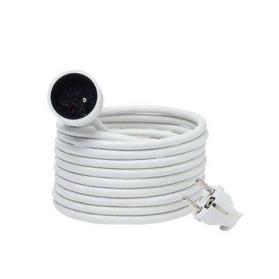 Rallonge blanche H05VVF 3G1 5mm² 5m