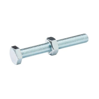 Diall - 10 boulons tête héxagonale acier zingué 10 x 80 mm