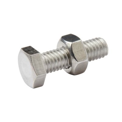 10 boulons tête héxagonale inox 6 x 20 mm