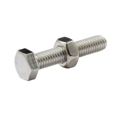 10 boulons tête héxagonale inox 6 x 30 mm
