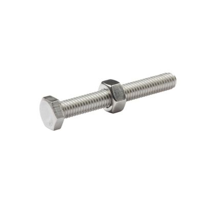 10 boulons tête héxagonale inox 6 x 45 mm