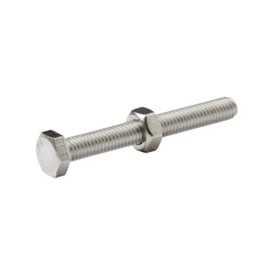 10 boulons tête héxagonale inox 6 x 50 mm