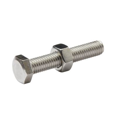 10 boulons tête héxagonale inox 8 x 45 mm